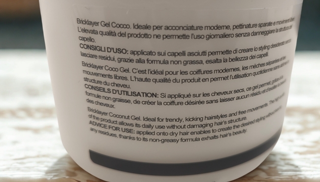Gel Bricklayer Extra Strong effetto Bagnato al Cocco da 500ml
